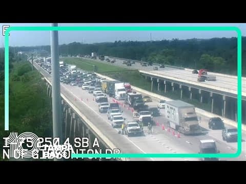 LIVE CAM | Construction on I-75 backs up traffic in Hillsborough County