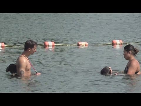 'The World's Largest Swimming Lesson' held at Geist Waterfront Park on Thursday