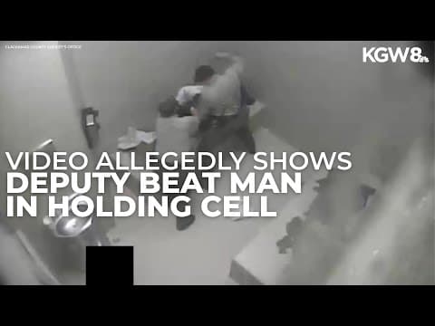 Raw video: Inmate allegedly beaten, punched 7 times by Clackamas County deputies in 2023