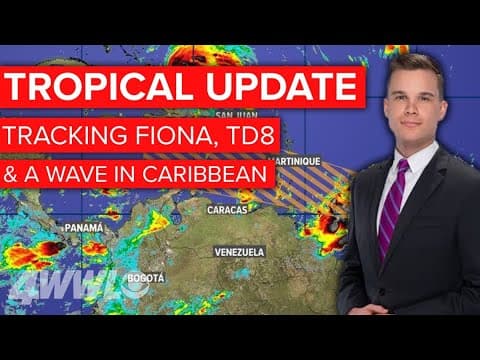Tuesday morning tropics update: TD 8, Hurricane Fiona & another wave heading towards the Caribbean
