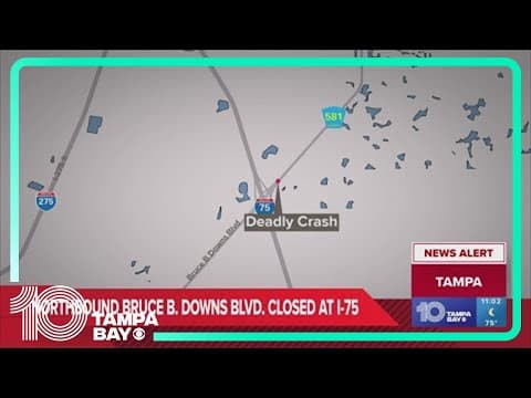 Deadly crash shuts down Bruce B. Downs Boulevard at I-75