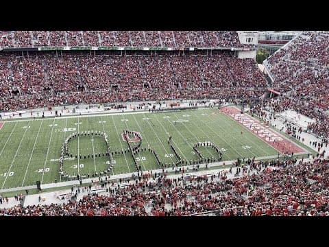 Ohio State Marching Band performs 'Script Ohio' before Maryland game
