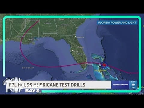 Florida Power and Light doing hurricane drills to prepare for potential storms