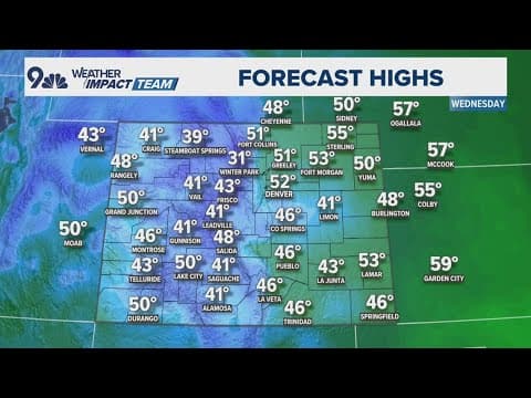 Latest forecast | Sunny and slightly cooler Wednesday afternoon