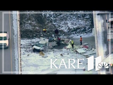 Good Samaritan helps driver after truck goes into Crow River