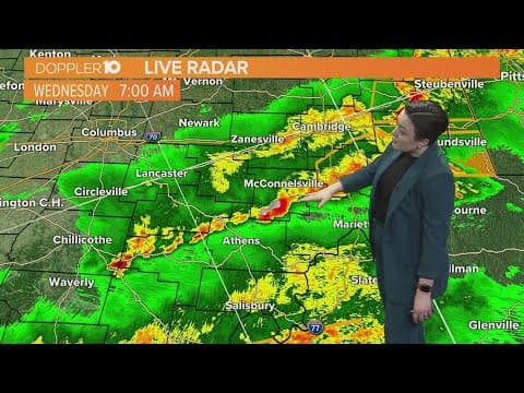 Strong storms phasing out of central Ohio