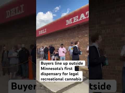 Buyers line up at Red Lake Nation dispensary to buy legal recreational cannabis #shorts #kare11