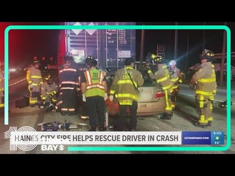 Haines City firefighters rescue driver trapped underneath semi-truck on US 27