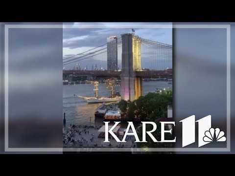 Mexican navy training vessel hits New York's Brooklyn Bridge