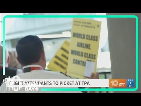Flight attendants to demonstrate at TPA for better working conditions