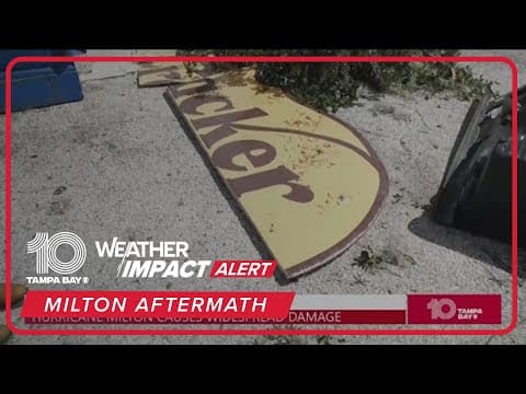 Cracker Barrel sign found 3 miles down the road in Tampa Bay area after Hurricane Milton