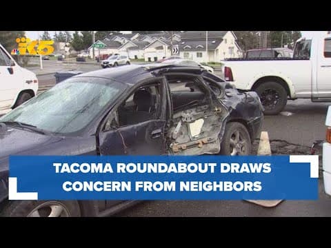 Businesses, neighbors share concerns over Tacoma roundabout after cars crash into buildings