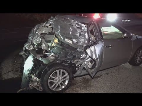 Northbound I-805 lanes blocked following oil spill from semi-truck crash