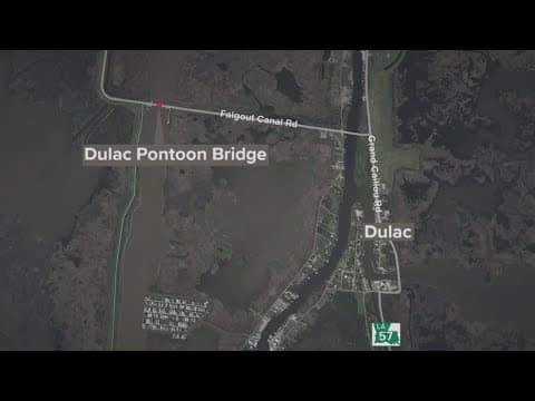 Emergency declaration to fix damaged bridge in Terrebonne Parish, Louisiana