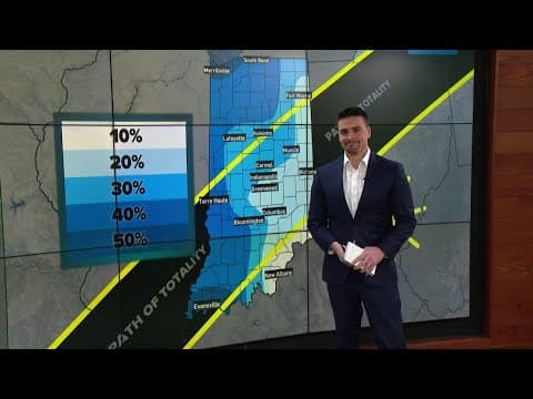 2024 Total Solar Eclipse timing and cloud chances for Indiana