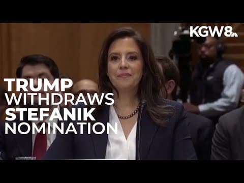 Trump Withdraws Elise Stefanik's Nomination for U.N. Ambassador