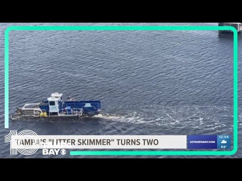 Tampa's 'Little Skimmer' that picks up trash in waterways turns 2