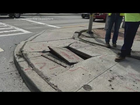 Grandmother survives after manhole explodes