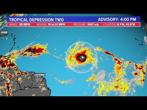 Tropical update: National Hurricane Center watching Tropical Depression 2, two other systems