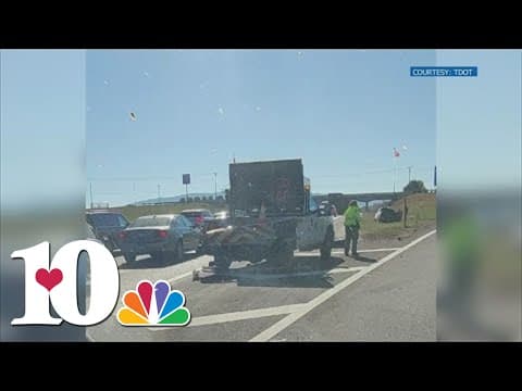 Driver hits TDOT truck in Cocke County