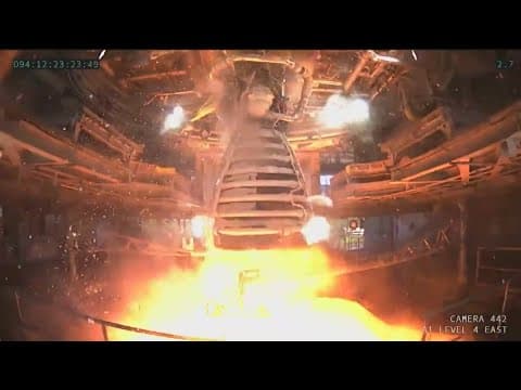 Rocket engine test at John C. Stennis Space Center