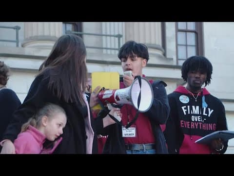 Antioch High students rally for school safety as they make the return to classrooms