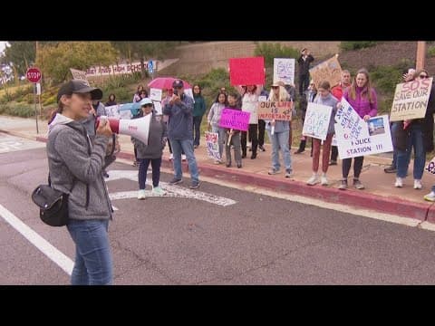 Residents protest plan to close police substation in Carmel Valley