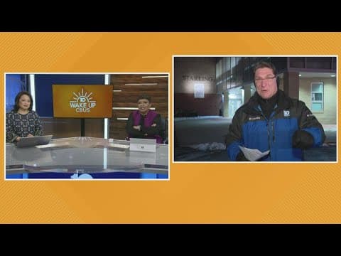 10TV's Tino Ramos demonstrates just how cold it is in central Ohio