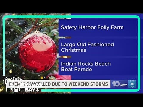 Severe weather risk this weekend has caused these events to be postponed or canceled