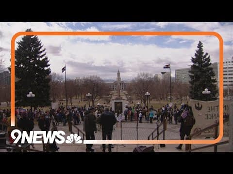 Protesters gather at Colorado State Capitol ahead of presidential address