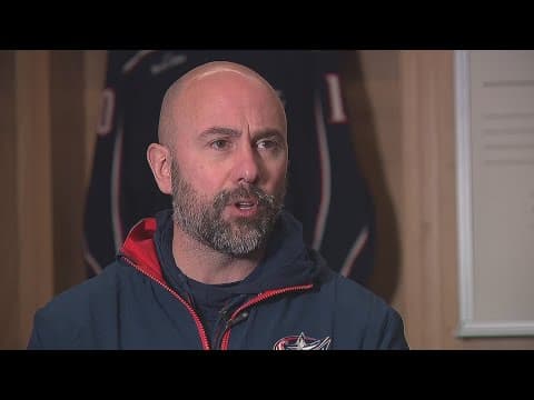 One on one interview with Columbus Blue Jackets head coach Pascal Vincent