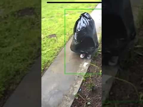Porch pirate uses trash bag for cover while stealing package in California