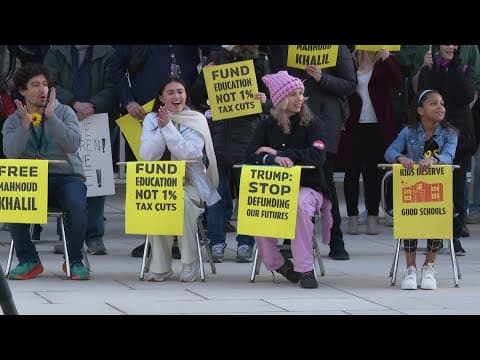 Students protest Trump administration's cuts to Department of Education