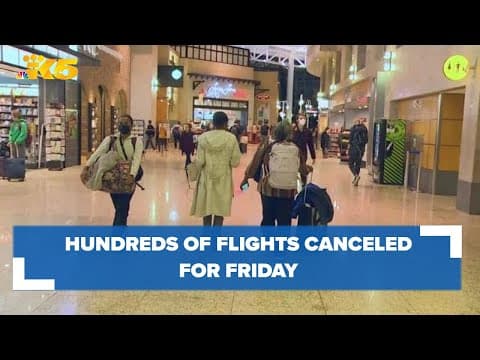 Hundreds of flights cancelled on one of the busiest travel days of the year