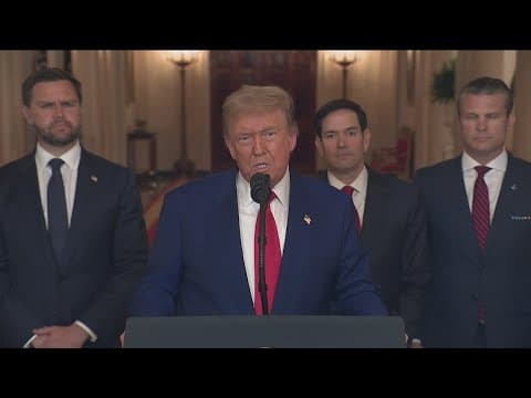 Full remarks: President Trump addresses the nation after US bombs Iranian nuclear sites