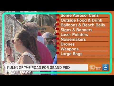 St. Pete Firestone Grand Prix rules and prohibited items