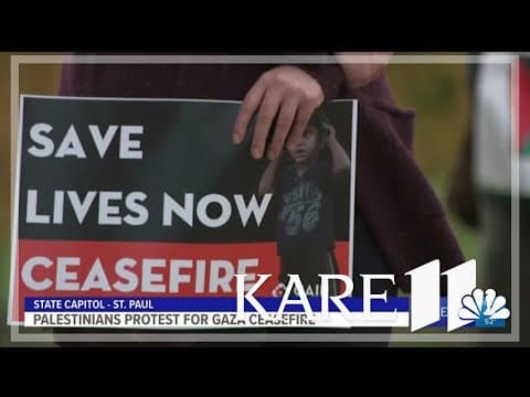 Protestors gather at Minnesota State Capitol, calling for ceasefire in Gaza