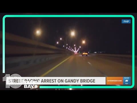Man arrested after going over 100 mph while racing teen on Gandy Bridge