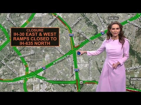 Major overnight closures at IH-30 and IH-635 this weekend