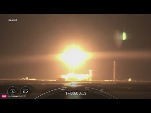 SpaceX launches first humans to travel over Earth's poles