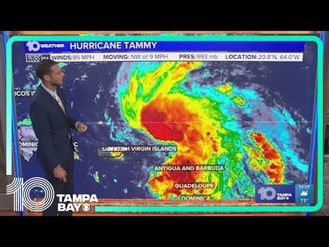 Tracking the Tropics: Hurricane Tammy to slowly weaken over next several days