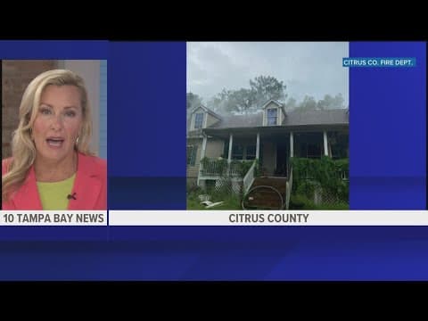 Crews in Citrus County battled house fire reportedly sparked by lightning strike