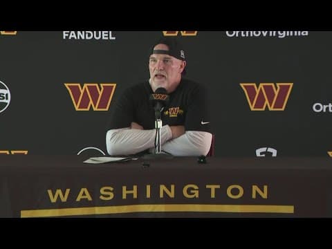 Now: Commanders coach Dan Quinn speaks to the media ahead of training camp