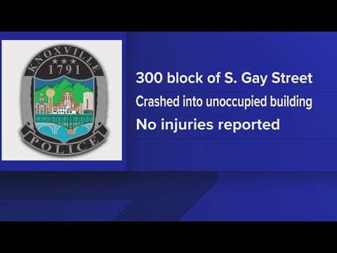 Woman arrested for DUI after hitting building on Gay Street