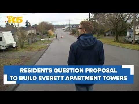 Neighbors question proposal to build four 15-story tall apartment towers in Everett