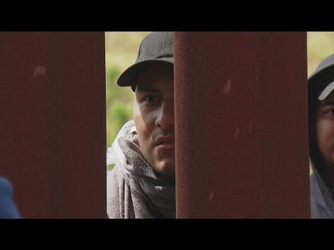 Migrants from Columbia arrive at the border in search of asylum