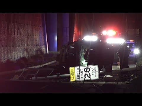 Driver leading police on chase crashes into light pole in north Harris County