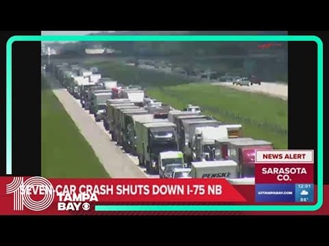 About 7 cars involved in crash on I-75 in Sarasota County