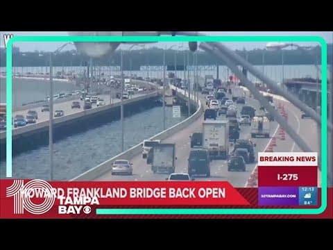 All lanes of Howard Frankland Bridge back open after 3-car crash