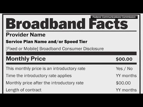 FCC rolls out 'nutrition labels' for internet
